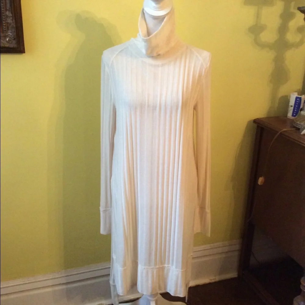 WeThe Free Cream Turtleneck LS Sweater Dress L - Picture 1 of 16
